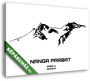 A Mt. Nanga Parbat - vászonkép 3D látványterv