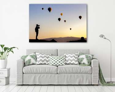 A hőlégballonok lenyűgöző látványa (vászonkép) - vászonkép, falikép otthonra és irodába