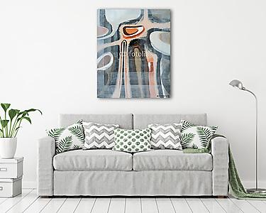 Absztrakt festészet átfedő áttetsző fátyolokkal (vászonkép) - vászonkép, falikép otthonra és irodába