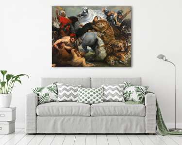 Tigris, oroszlán és leopárd vadászat (vászonkép) - vászonkép, falikép otthonra és irodába