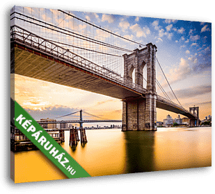 Brooklyn Bridge a reggelen New York City-ben, USA. - vászonkép 3D látványterv