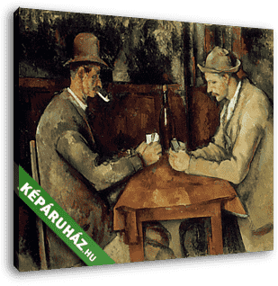 Kártyázók (2 férfi) (1894-95) - vászonkép 3D látványterv