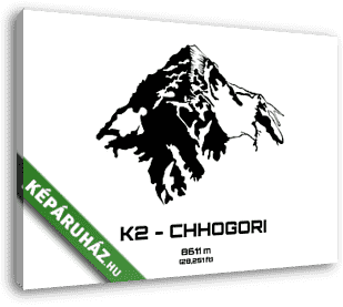 A K2 vázlata vázlata - vászonkép 3D látványterv