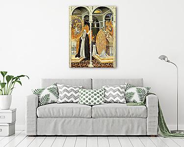 Sziénai Szent Katalin csodálatos úrvacsorája (vászonkép) - vászonkép, falikép otthonra és irodába