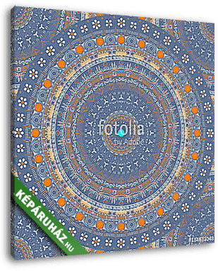 Blue Mandala - vászonkép 3D látványterv
