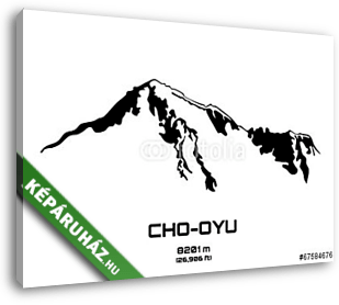 A Cho Oyu vázlata - vászonkép 3D látványterv