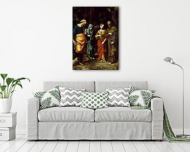 Bibliai jelenet, Szent Péterrel, Mária Magdalénával (vászonkép) - vászonkép, falikép otthonra és irodába