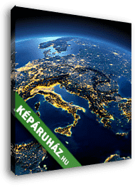 Európa az űrből - vászonkép 3D látványterv