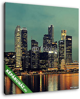 Szingapúr sziluettje - vászonkép 3D látványterv