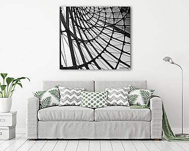 abstract architectural black and white background (vászonkép) - vászonkép, falikép otthonra és irodába