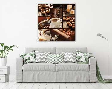 Kávé kollázs (vászonkép) - vászonkép, falikép otthonra és irodába