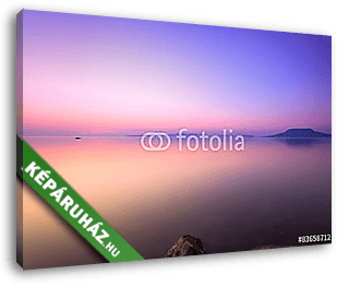 Gyönyörű naplemente a Balaton-ban - vászonkép 3D látványterv