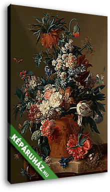 Virágcsokor vázában - vászonkép 3D látványterv