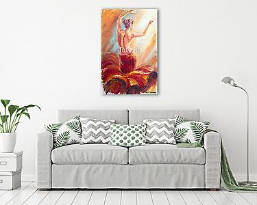 Táncoló nő szoknyában  (olajfestmény reprodukció) (vászonkép) - vászonkép, falikép otthonra és irodába