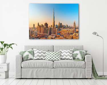 Dubai, városi naplementében (vászonkép) - vászonkép, falikép otthonra és irodába