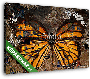 Absztrakt pillangó - vászonkép 3D látványterv
