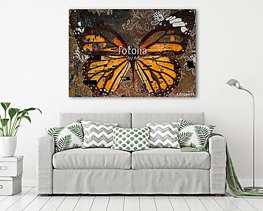 Absztrakt pillangó (vászonkép) - vászonkép, falikép otthonra és irodába