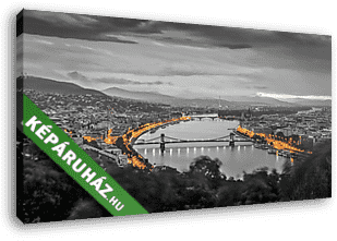 Budapest szürkében - vászonkép 3D látványterv