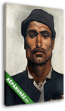 Férfi portré  kalapban - vászonkép 3D látványterv