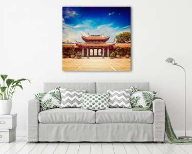 Lian Shan Shuang Lin kolostor kapui (vászonkép) - vászonkép, falikép otthonra és irodába