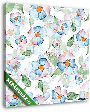 Watercolor floral seamless pattern 7 - vászonkép 3D látványterv