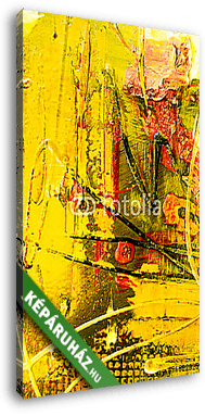 Színek festése absztrakt struktúra sárga - vászonkép 3D látványterv