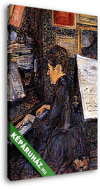 Lady Dihau zongorázik - vászonkép 3D látványterv