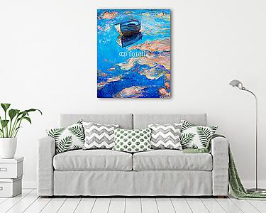 Csendélet kis csónakkal (vászonkép) - vászonkép, falikép otthonra és irodába