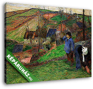 Bretoni tájkép - Színverzió 1. - vászonkép 3D látványterv