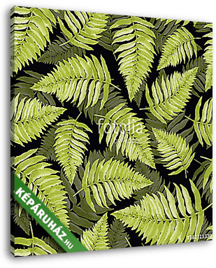 Páfrányleveles tapétaminta - vászonkép 3D látványterv