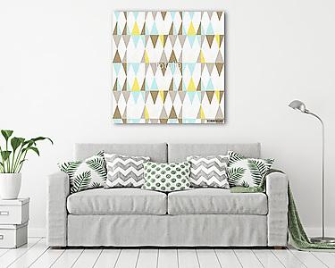 Triangles seamless pattern. Modern abstract geometric background (vászonkép) - vászonkép, falikép otthonra és irodába