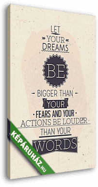 Vintage motivációs poszter idézettel - vászonkép 3D látványterv