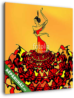 image of flamenco dancer girl - vászonkép 3D látványterv