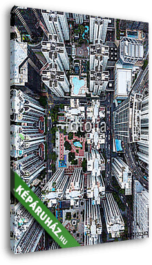 Hong Kong a magasból nézve (drónfelvétel) - vászonkép 3D látványterv