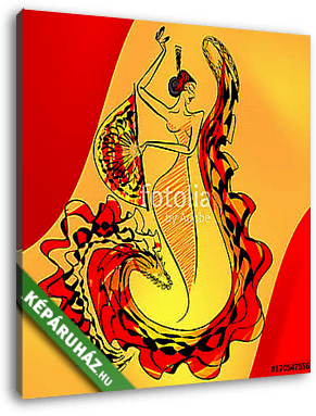 figure of flamenco dance - vászonkép 3D látványterv