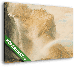 A Reichenbach-vízesés és egy szivárvány - vászonkép 3D látványterv