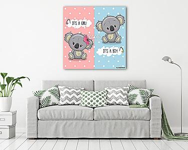 Lány koala, fiú koala (vászonkép) - vászonkép, falikép otthonra és irodába
