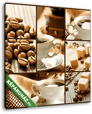 Kávé kollázs - vászonkép 3D látványterv