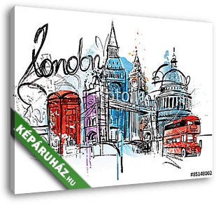 London City Sketch - vászonkép 3D látványterv