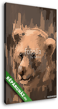 illusztráció digitális festés állati medve - vászonkép 3D látványterv