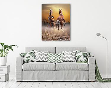 Két ló harcol a herceg címére (vászonkép) - vászonkép, falikép otthonra és irodába
