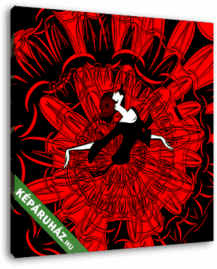 image of dancer in red-black - vászonkép 3D látványterv