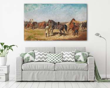 Észak-afrikai lovastábor (vászonkép) - vászonkép, falikép otthonra és irodába