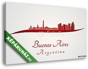 Buenos Aires vörös árnyalatú - vászonkép 3D látványterv