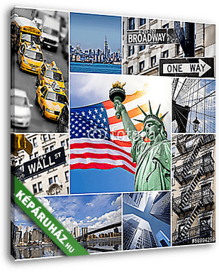 Négyzetkollázs New York - USA - vászonkép 3D látványterv