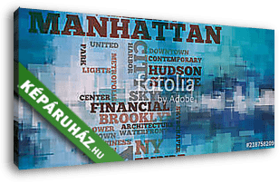 Manhattan harbor - vászonkép 3D látványterv