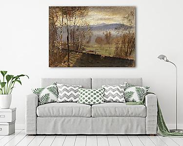 Esti tájkép folyóval (vászonkép) - vászonkép, falikép otthonra és irodába