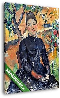 Portré Cézanne asszonyságról az üvegházban - vászonkép 3D látványterv