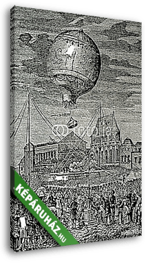 Az első hőlégballon utazás, Versailles - vászonkép 3D látványterv