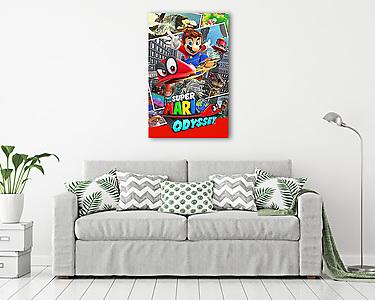 Super Mario Odyssey - hivatalos poszter (függőleges) (vászonkép) - vászonkép, falikép otthonra és irodába